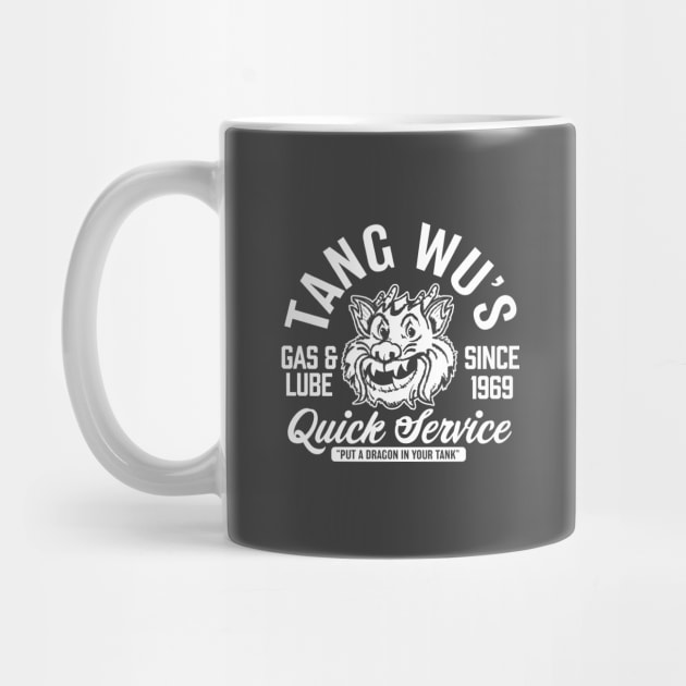 Tang Wu's Gas and Lube - Biker Style (1-Color - Reverse) by jepegdesign